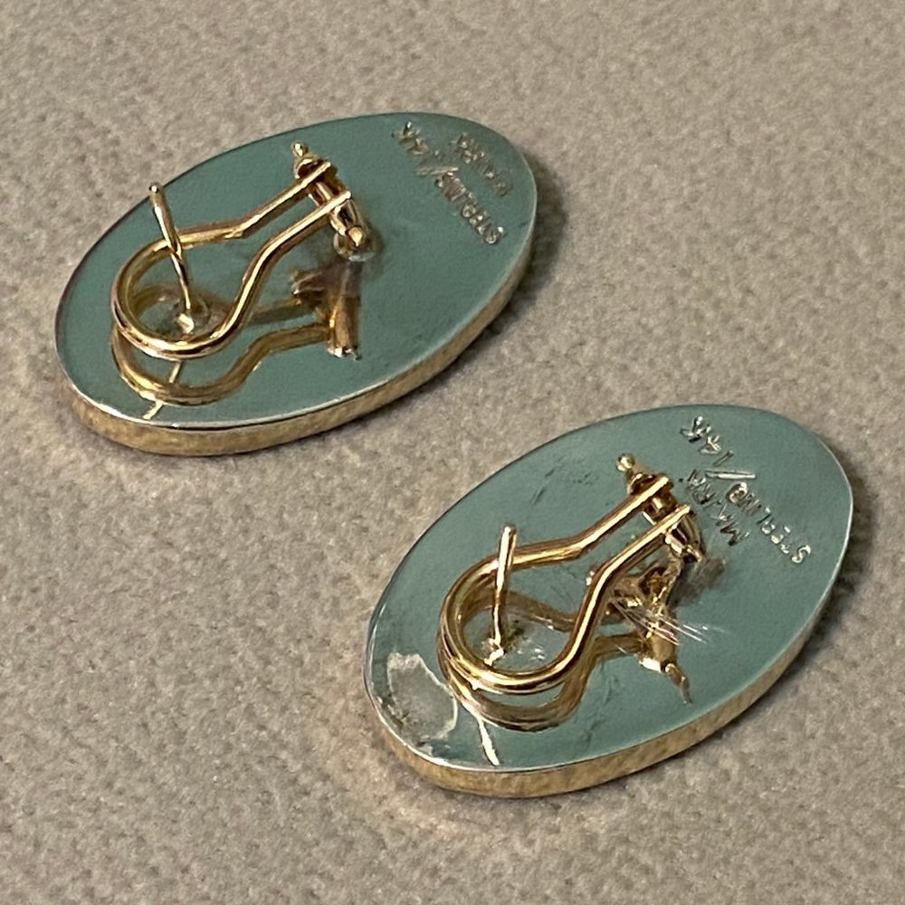 MICHAEL KIRK One-Of-A-Kind Jet & Opal Earrings - Picture 6 of 11